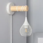 Candeeiro de Parede Madeira e Metal Monah - Image 4