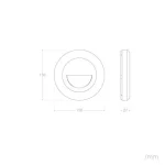 Baliza Exterior LED Superfície Parede Circular Branco Edulis - Image 6