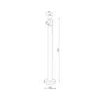 Baliza Exterior LED 6 W, Superfície, Pé 80 cm, Alumínio, Rihard - Image 3